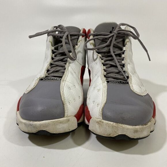 Mens Nike Air Jordan 13 XIII Retro Sneakers Red Grey Toe 414581-115 Size 10 - Picture 5 of 12
